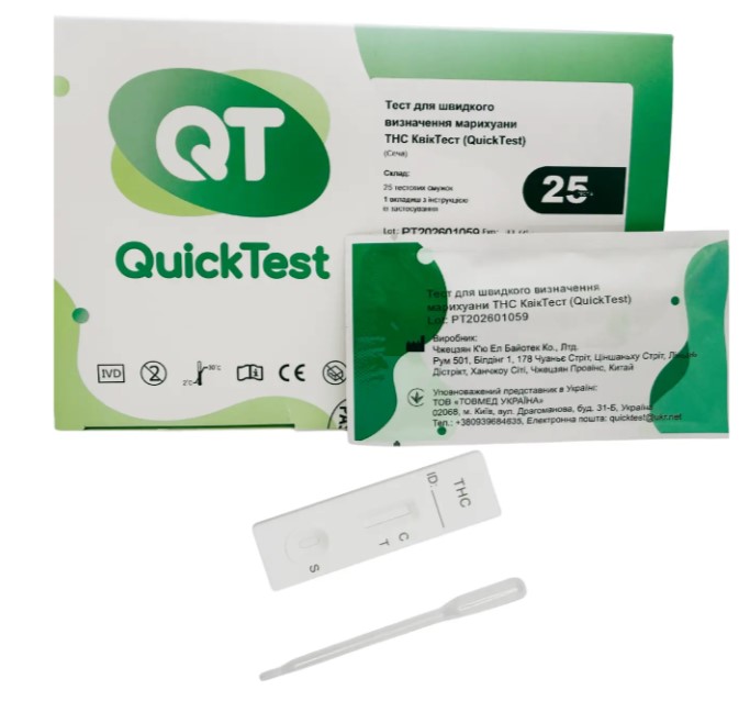 Тест для швидкого визначення марихуани THС КвікТест (QuickTest)